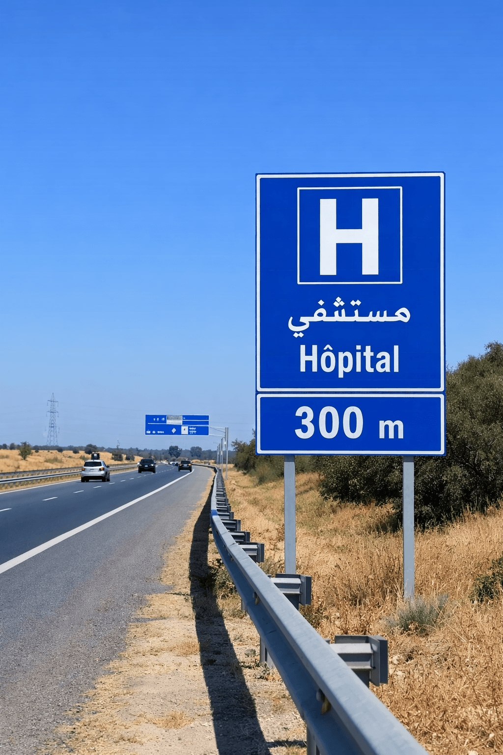علامات الإرشاد للمستشفى
