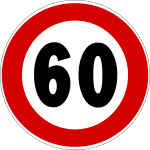 Italian traffic signs limite di velocita 60.svg