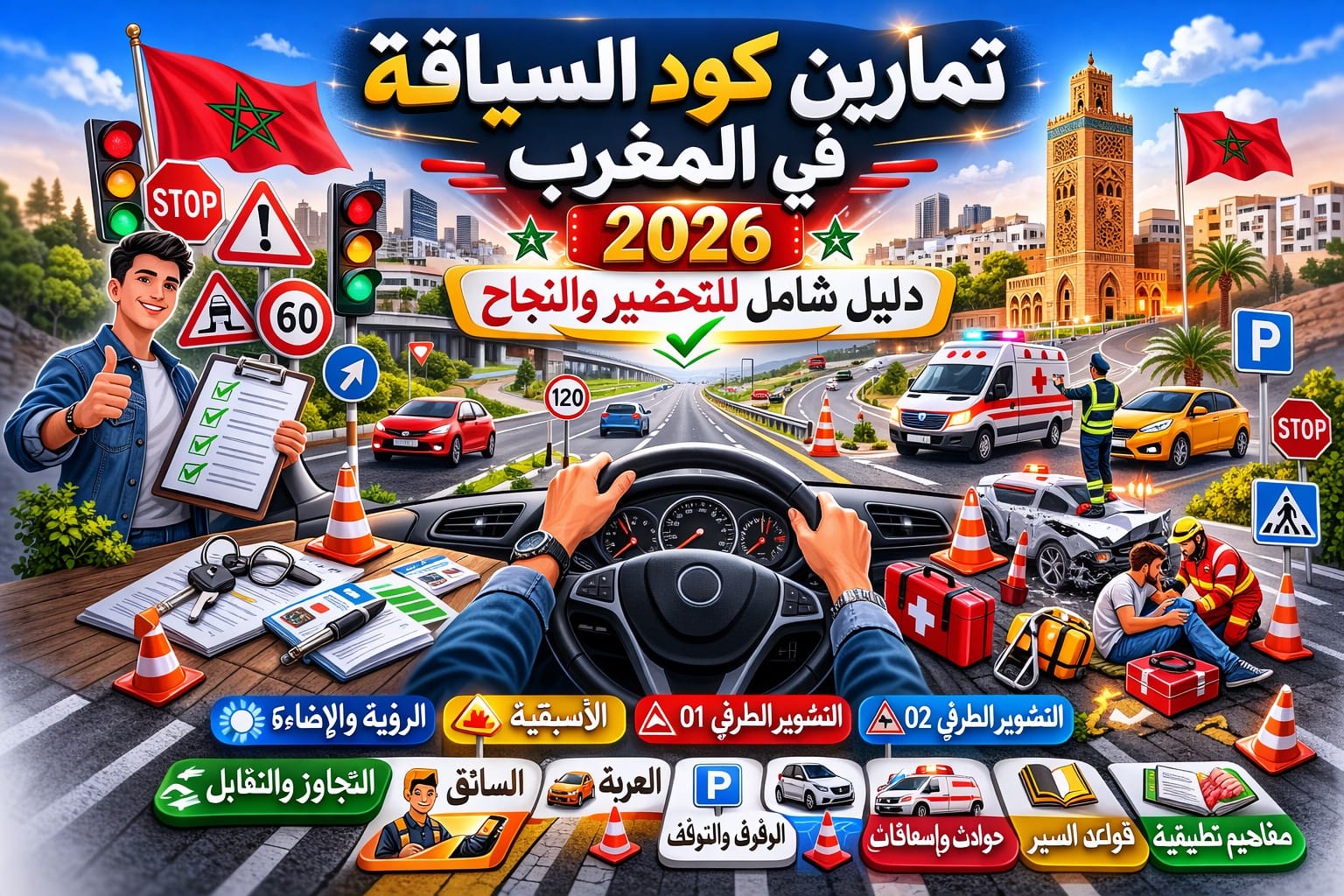 تمارين كود السياقة في المغرب